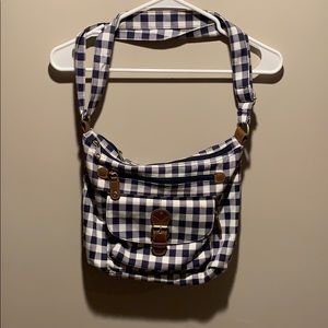 Navy Plaid Purse